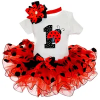 Baby 1st First Cumpleaños Disfraz de recién nacido Vestido infantil para ropa para niña vestidos de bautizo