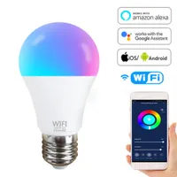 WiFi-lampor E27 B22 110V 220V LED smart glödlampa RGB Byte av lampa Voice Control Alexa Google Assistant 100W Ekvivalent inredning för rum hem