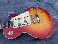 사용자 정의 숍 에이스 Frehley 서명 3 픽업 일렉트릭 기타, 고품질 불꽃 메이플 우드 중국 악기