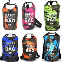 Outdoor Camouflage Waterproof Dry Bag Portable Rafting Diving Dry Bag Sack PVC Swimming Bags for River Trekking 2/5/10/15/20/30L