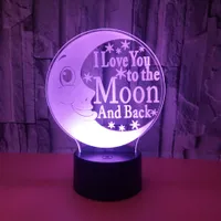 أضواء لعبة ليلة الإبداعية القمر 3D عين مصباح حماية الأطفال الملونة التي تعمل باللمس التحكم عن بعد هدايا عيد الميلاد 3D الصغيرة الجدول مصباح