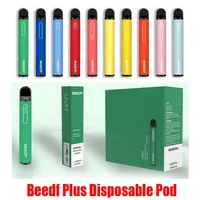 Original Beedf Plus Disable POD Kit 3ML Prefcilado 800 Puff 550mAh Bateria Vape Vape Stick Bar Bar Sistema 10 Opções 100% Autêntica DHL