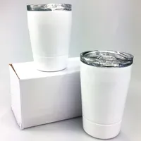 12oz Sublimation Tumbler Kids Tumbler with Lid Stainless Steel Baby Bottle Double Wall Insulated Travel Mug Coffee Cup