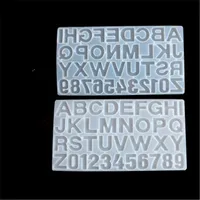 Petit bricolage de résine de silicone moule pour lettres moules de lettres alphabet numéro de moules en silicone numéro alphabet bijoux kekchain moulage moule