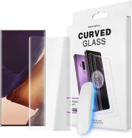 Für Samsung Anmerkung 20 Pro UV-Licht Keines Loch Works Finger Print 9H Härte Schirm-Schutz Voll Kleber gehärteten Glas mit Kleinpaket