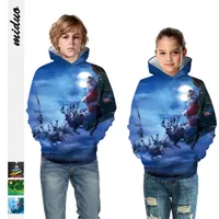 Европейский и американский Новые Популярные Santa Claus Digital напечатанных Детская одежда Спортивная Сыпучие бейсбольной команды Большой свитер с капюшоном
