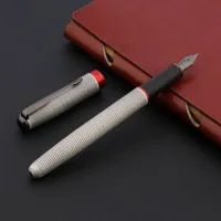 luxe kwaliteit Jinhao 75 Classic Fountain Pen Metal Red Black Titanium Nib Feather Arrow Lattice Office School Supplies Writing