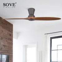 Modern LED Village Industrial Wooden Ceiling Fan With Lights Wood Ceiling Fans Without Light Decorative Light Fan Lamp