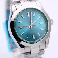Nuevo reloj autom￡tico limitado de acero inoxidable GD2813 Movimiento de 39 mm Relojes de relojes para hombres 316L Wristwatchs de dial azul