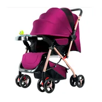 Novo Luxo carrinho de bebê dobrável peso leve dois lados Baby Stroller portátil Carrinho de bebé Pram Conforto para recém-nascido