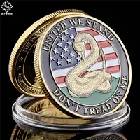 1776 EUA Declaração de Independência Liberty Bell e "Não pise em mim" Snake Pattern Bronze Challenge Coin Collection