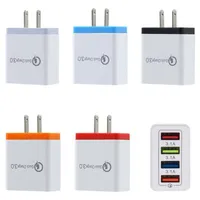 4 USB Snelle telefoon oplader 5V 3A Multi-Port Travel Charger Plug Fast Charger Mobile voor iPhone 11 Pro Max Samsung