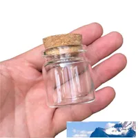37x40x27 mm 20 ml Clear Transparent Mini Cork Stopper Glasflessen Bericht Wishing Flessen 25 Stks