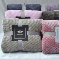 Polar Fleece Throw Deken Zachte Reisdeken 150 * 200cm Solid Color Bedspread Pluche Cover voor Bed Sofa Warm Gift Dropship