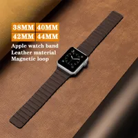 Bande à boucle en cuir pour iWatch 3/2/1 38mm 42mm boucle magnétique pour bande de montre Apple 40mm 44mm pour iWatch 4/5