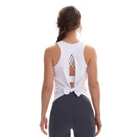 Alle binden Lu Yoga Vest Fitnessstudio Kleidung Frauen überqueren Schönheit Sport Bluse Running Fitness Freizeit All-Match lu Top schnell trockene Tanktops