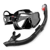 Máscara de mergulho profissional e snorkels Anti-nevote óculos de óculos de óculos de mergulho natação de tubo de respiração fácil