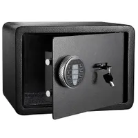 Schlafzimmermöbel Steel Key Password Lock Schmuck Cash-Dokument Elektronisches Passwort Safe für Zuhause und Büro Schwarz