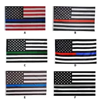 Amerikanische Polizei dünne blaue Linie Fahne 3x5 Hohe Qualität Polyester Erster Responder Rot Grüne graue Flaggen USA PoliceForce Banner