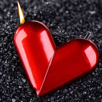 Creative Personality Folding Rotary Heart-shaped Gas Flame Lighter Jet Free Fire Cigarette Lighter Smoking Accessory Lovely Men Gift NO GAS