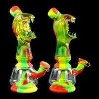 Bondos de vidro à prova de vazamento Bondos de vidro fumar tubos de bongo grande olho de cachimbo de cachorro de monstro