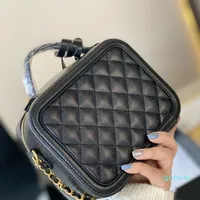 2022 Caviar Leather Shoulder Bag Luxury Brand Designer Ladies Diamond Lattice French Quilted Wallet Crossbody Cosmetic Bag Fashion Versat