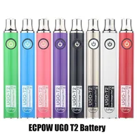 ECPOWE UGO T2 Variable Voltage 650mAh 900mAh Battery Preheat VV Dual Charger Port Vape Pen Batteries For 510 Thick Oil Cartridgesa29 a47