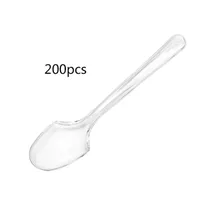 Spoons 200 pezzi mini gelato trasparente mono usa e getta in plastica in plastica tavoli da cucina accessori da cucina 1