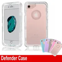 Nieuwe Duidelijke Defender Case Schokbestendig Zware Transparante Telefoon Protector Armour Cover voor iPhone 12 11 PRO XR XS MAX 6 7 8 PLUS GEEN BELLCLIP