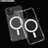 Acrylic Clear Phone Fodral för iPhone 12 Pro Max 12Pro Case For Magsafe Laddare Väska till iPhone12 Mini Magnetisk TPU-lock