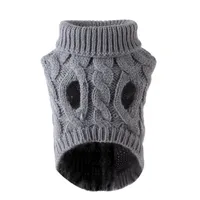 Autumn Winter Dog Apparel Sweaters Warm Wool Knitting Pet Puppy Clothes Lapel Leisure Ropa Para Perros Accessories Fashion New 8 9my G2