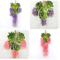 7 farben elegante künstliche seide flower glisteria blume rattan für haus garten party hochzeit dekoration 75 cm und 110 cm verfügbar 99 n2