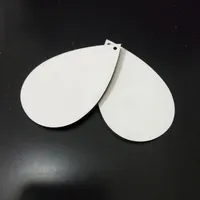 Pendientes de sublimación en blanco Colgantes blancos de gota DIY Dangler Leaf Hoja Mano Mano para regalo Envío Gratis A03 348 J2