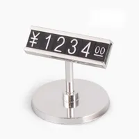 Plastikpreis Display Stand Cube Tag Silvery Gold Bracket Watch Shelf Jewelry Shop Währungsnummer Bar