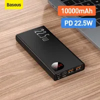 Baseus Power Bank 10000MAH 22.5W PD Быстрая зарядка Powerbank Портативный аккумулятор Быстрая заряд для iPhone 13 Xiaomi Huawei Poverbank