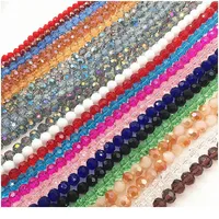 4/6/8 / 10mm 32 Faceted vidro checo transparente Faceted Crystal Ball Beads Espaçador Beads para Jóias Fazendo Bracelete DIY JLUPC