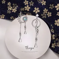 Thaya 925 Sterling Silver Flamingo Kolczyki Stud dla kobiet Dangle Japoński styl Kolczyk Fine Jewelry Gifts 220212