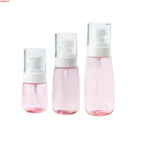 6pc 30ml 60 ml 100ml Portátil Pink Spray Bottle Perfume Líquido Recargable Plastic Plastic Bomba Cosmetic BottlesHigh Cualtity