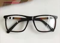 Newl Kalite Muhtasar Dikdörtgen Unisex Gözlük Çerçevesi 54-17-140 Ekose Tasarımcısı Reçete Gözlük için Pure-Tahta Fullkets Kılıf