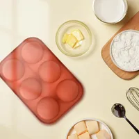 Hot 2021 middelgroot hemisferisch siliconen mal bakvorm gebruikt om hete chocolade bom cake jelly dome muis te maken
