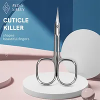 Miss Sally Cuticle Scissors Professionelle Gebogene Blade Maniküre Dead Skin Remover Edelstahl Cutters Werkzeug 220228