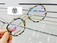 2022 Ch Glasses Chrome Pure Titanium Men's and Women's Frame Flat New Classic Business Box Hearts Spectacle 8skj Br Trend Men Women