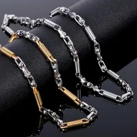Men's Necklaces Luxury Gold Silver Color 5mm Thick Stainless Steel Chain Choker Necklace Masculine Male Jewelry Gifts for Him