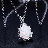 Anh￤nger Halsketten 2021 Liebe Gott Cupid Paar Opal Halskette Gro￟handel Mode Schmuck 100% 925 Silberkristall von Swarovskis Women1