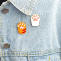 장식 배지 배낭 아이콘 새로운 Broochespins 애완 동물 발 발 인쇄 에나멜 고양이 개 발 동물 버튼