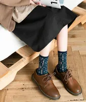 Vintage mujeres niña calcetines calientes calcetines a cuadros sueltos lindo casual invierno calcetín calcetín retro dama suave calcetín deportes al por mayor