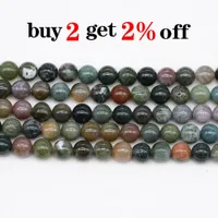 1strand Lot 4 6 8 10 12mm Natural Stone Indian Agates Bead Round Loose Spacer Beads For Jewelry Making Findings Diy Bracelet H jllGiq