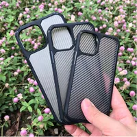 Fashion Translucent Crosted Carbon Fiber Case für Apple iPhone 12 11 PRO X XS MAX XR 8 7 6 6S PLUS Klare weiche Rückseite
