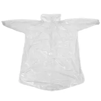 1 шт. Взрослый одноразовый пластиковый аварийный водонепроницаемый дождь пальто капюшон Poncho Camping1