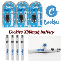 USA stock günstiger Preis Cookies 350mAh Batterie 510 Thread Vape-Kartuschen Verdampfer-Variablenspannung E Cig-Cookie-Stifte mit USB-Ladegerät Hohe Qualität